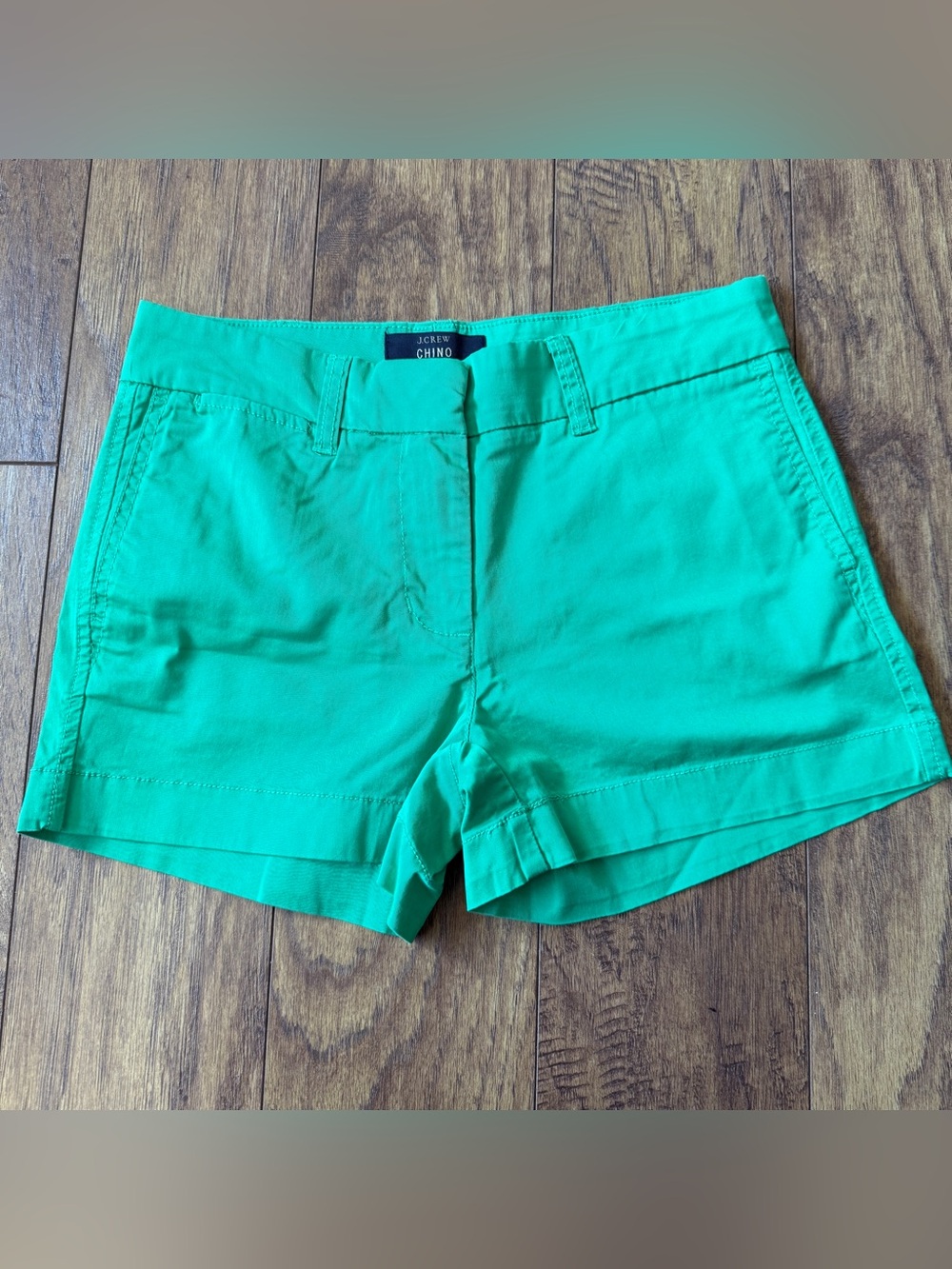 NWOT) J.Crew Green Chino Shorts / Preppy Classic Summer Shorts Size 0